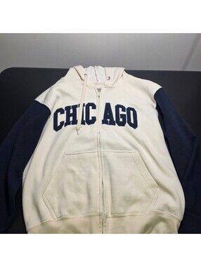 New York Popular Chicago Zip-Up Hoodie Sweatshirt Medium